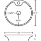 American Imaginations AI-26323 19" White Round Above Counter Transitional Bathroom Vessel Sink Set