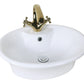 American Imaginations AI-26324 19" White Round Above Counter Transitional Bathroom Vessel Sink Set