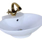 American Imaginations AI-26325 23" White Oval Above Counter Transitional Bathroom Vessel Sink Set