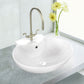 American Imaginations AI-26325 23" White Oval Above Counter Transitional Bathroom Vessel Sink Set