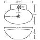 American Imaginations AI-26328 23" White Oval Above Counter Transitional Bathroom Vessel Sink Set