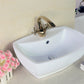 American Imaginations AI-26332 22" White Rectangular Above Counter Transitional Bathroom Vessel Sink Set