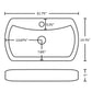 American Imaginations AI-26334 22" White Rectangular Above Counter Transitional Bathroom Vessel Sink Set