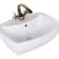 American Imaginations AI-26335 22" White Rectangular Above Counter Transitional Bathroom Vessel Sink Set