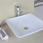 American Imaginations AI-26338 17" White Square Above Counter Modern Bathroom Vessel Sink Set