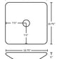 American Imaginations AI-26338 17" White Square Above Counter Modern Bathroom Vessel Sink Set