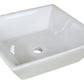 American Imaginations AI-26339 16" White Square Above Counter Modern Bathroom Vessel Sink Set