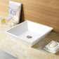 American Imaginations AI-26340 16" White Square Above Counter Modern Bathroom Vessel Sink Set