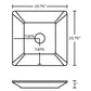 American Imaginations AI-26340 16" White Square Above Counter Modern Bathroom Vessel Sink Set