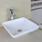 American Imaginations AI-26342 16" White Square Above Counter Modern Bathroom Vessel Sink Set