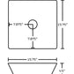 American Imaginations AI-26342 16" White Square Above Counter Modern Bathroom Vessel Sink Set