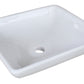American Imaginations AI-26342 16" White Square Above Counter Modern Bathroom Vessel Sink Set