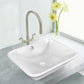 American Imaginations AI-26343 22" White Rectangular Above Counter Modern Bathroom Vessel Sink Set