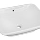 American Imaginations AI-26343 22" White Rectangular Above Counter Modern Bathroom Vessel Sink Set
