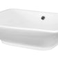 American Imaginations AI-26344 22" White Rectangular Above Counter Modern Bathroom Vessel Sink Set