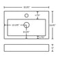 American Imaginations AI-26349 20" White Rectangular Above Counter Modern Bathroom Vessel Sink Set