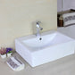 American Imaginations AI-26350 20" White Rectangular Above Counter Modern Bathroom Vessel Sink Set
