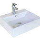American Imaginations AI-26356 21" White Rectangular Above Counter Modern Bathroom Vessel Sink Set
