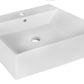 American Imaginations AI-26358 21" White Rectangular Above Counter Modern Bathroom Vessel Sink Set