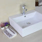 American Imaginations AI-26358 21" White Rectangular Above Counter Modern Bathroom Vessel Sink Set