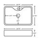 American Imaginations AI-26359 19" White Rectangular Above Counter Modern Bathroom Vessel Sink Set