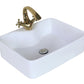 American Imaginations AI-26360 19" White Rectangular Above Counter Modern Bathroom Vessel Sink Set