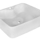 American Imaginations AI-26360 19" White Rectangular Above Counter Modern Bathroom Vessel Sink Set
