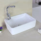 American Imaginations AI-26365 17" White Rectangular Above Counter Modern Bathroom Vessel Sink Set