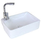 American Imaginations AI-26366 17" White Rectangular Above Counter Modern Bathroom Vessel Sink Set