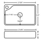 American Imaginations AI-26368 17" White Rectangular Above Counter Modern Bathroom Vessel Sink Set