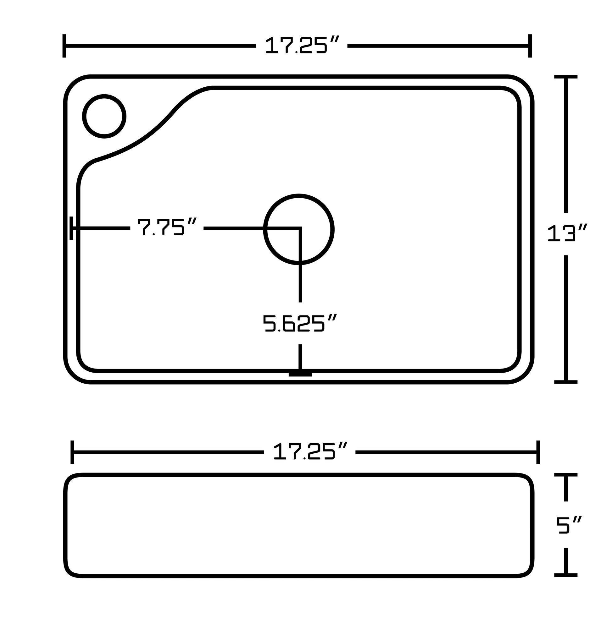 American Imaginations AI-26368 17" White Rectangular Above Counter Modern Bathroom Vessel Sink Set