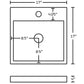 American Imaginations AI-26372 17" White Square Above Counter Modern Bathroom Vessel Sink Set