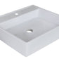 American Imaginations AI-26372 17" White Square Above Counter Modern Bathroom Vessel Sink Set