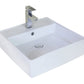 American Imaginations AI-26378 18" White Square Above Counter Modern Bathroom Vessel Sink Set