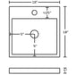 American Imaginations AI-26378 18" White Square Above Counter Modern Bathroom Vessel Sink Set