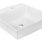 American Imaginations AI-26385 17" White Square Above Counter Modern Bathroom Vessel Sink Set