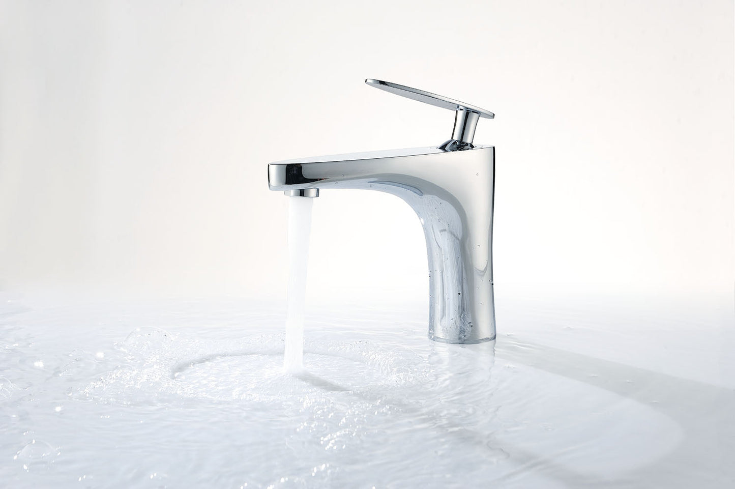 American Imaginations AI-26385 17" White Square Above Counter Modern Bathroom Vessel Sink Set