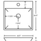 American Imaginations AI-26387 17" White Square Above Counter Modern Bathroom Vessel Sink Set