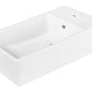 American Imaginations AI-26389 19" White Rectangular Above Counter Modern Bathroom Vessel Sink Set