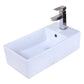 American Imaginations AI-26392 19" White Rectangular Above Counter Modern Bathroom Vessel Sink Set