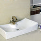 American Imaginations AI-26400 26" White Rectangular Above Counter Modern Bathroom Vessel Sink Set