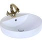 American Imaginations AI-26402 18" White Round Above Counter Modern Bathroom Vessel Sink Set