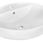 American Imaginations AI-26403 18" White Round Above Counter Modern Bathroom Vessel Sink Set