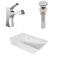 American Imaginations AI-26407 26" White Rectangular Above Counter Modern Bathroom Vessel Sink Set