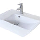 American Imaginations AI-26408 26" White Rectangular Above Counter Modern Bathroom Vessel Sink Set