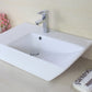 American Imaginations AI-26409 26" White Rectangular Above Counter Modern Bathroom Vessel Sink Set