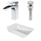 American Imaginations AI-26411 26" White Rectangular Above Counter Modern Bathroom Vessel Sink Set