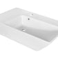 American Imaginations AI-26412 26" White Rectangular Above Counter Modern Bathroom Vessel Sink Set