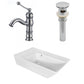 American Imaginations AI-26412 26" White Rectangular Above Counter Modern Bathroom Vessel Sink Set