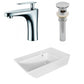 American Imaginations AI-26415 26" White Rectangular Above Counter Modern Bathroom Vessel Sink Set